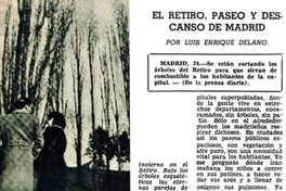 El Retiro, paseo y descanso de Madrid