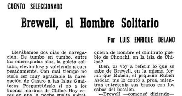 Cuento seleccionado : Brewell, el hombre solitario