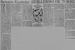 Retratos españoles : Guillermo de Torre