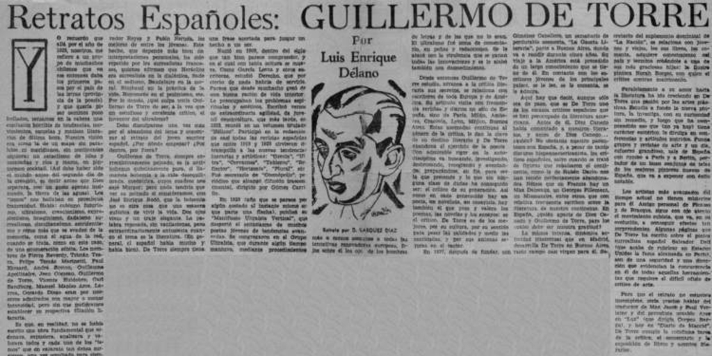 Retratos españoles : Guillermo de Torre