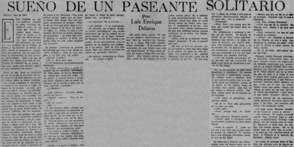 Sueño de un paseante solitario