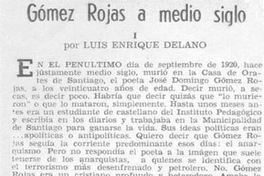 Gómez Rojas a medio siglo I