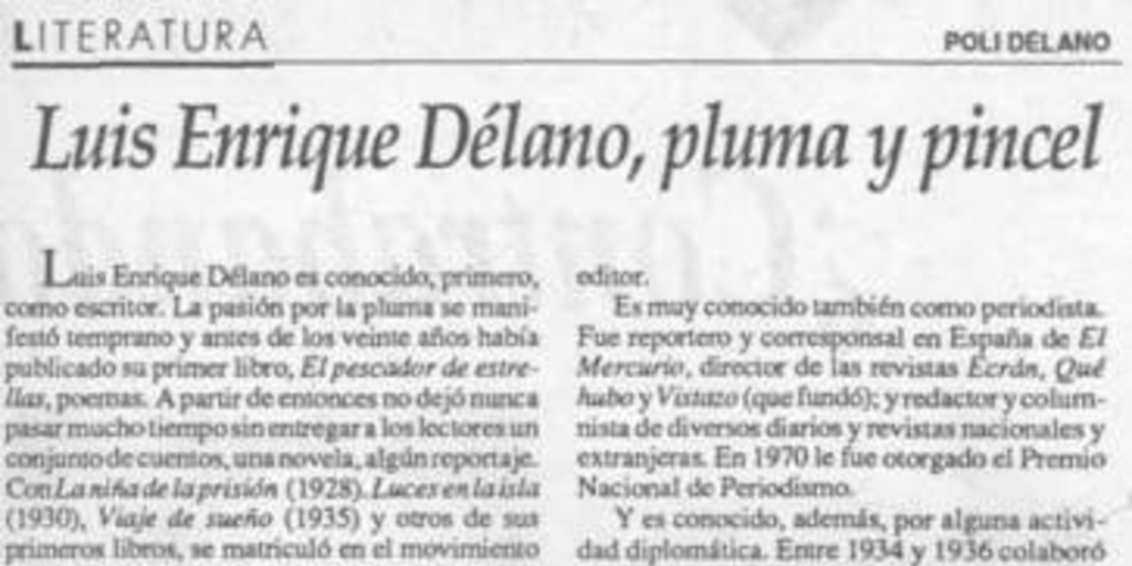 Luis Enrique Délano, pluma y pincel