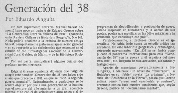 Generación del 38