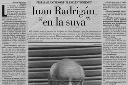 Juan Radrigán en la suya