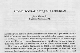 Biobibliografía de Juan Radrigán