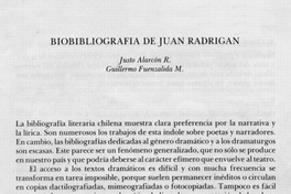 Biobibliografía de Juan Radrigán