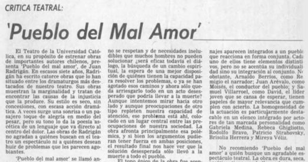 Pueblo del mal amor