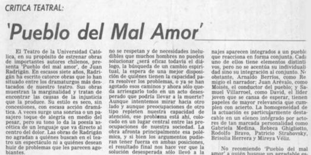 Pueblo del mal amor