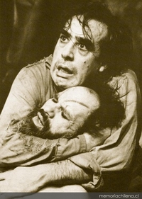 Hugo Medina y José Herrera, protagonistas de La contienda humana, 1988