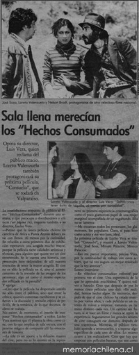 Sala llena merecían los Hechos Consumados