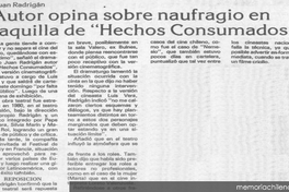 Autor opina sobre naufragio en taquilla de "Hechos consumados"