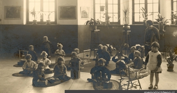 Jardín infantil de la Escuela nº 1 de Niñas, hacia 1905