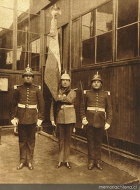 Estandarte del cuerpo con su guardia, 1918
