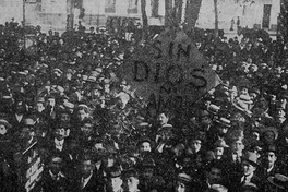 Marcha en conmemoración del 1º de Mayo, con pancartas anarquistas, 1912