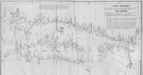 Carta esférica que contiene la costa occidental patagónica entre los 41 y los 46 grados de latitud meridional, con inclusión del pequeño archipiélago de Chiloé y parte del grande de Los Chonos, 1796