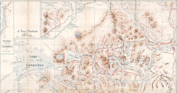 Plano ilustrativo de la rejión de Nahuelhuapi i del derrotero de Fray Francisco Menéndez