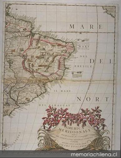 America Meridionale, 1690 (Primer mapa)