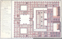 Plano superior de la Real Casa de Moneda de Santiago de Chile, 1800
