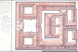 Plano del ático construido sobre el pórtico de la fachada principal de la Real Casa de Moneda de Santiago de Chile, 1800