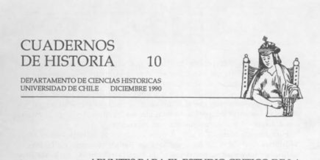 Apuntes para el estudio crítico de la obra historiográfica del profesor Néstor Meza Villalobos