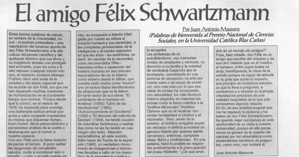 El amigo Félix Schwartzmann