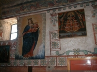 Pinturas interiores de la iglesia de Parinacota, Primera Región, 2002