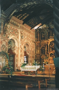 Interior de la Iglesia de San Miguel, Chiquitanía, Bolivia, 1998