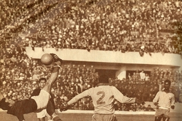 "Chilenita" de Honorino Landa, en el partido Chile-Brasil, 13 de junio de 1962