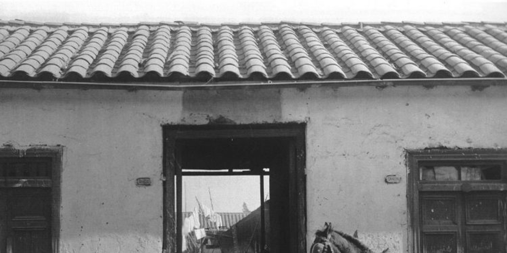 Niños afuera de un conventillo, Santiago, 1920