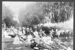 Paseo al campo, familia Vergara-Errázuriz, ca. 1900