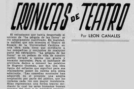 Crónicas de teatro