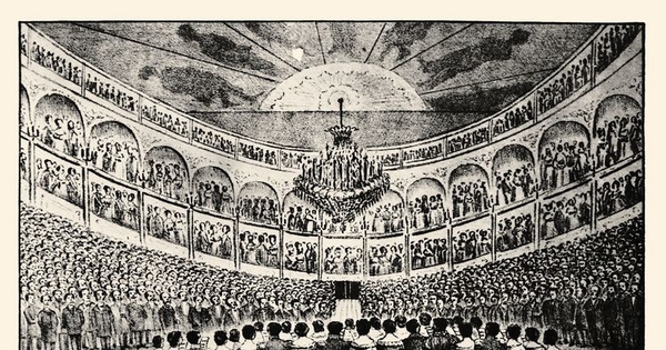 Grabado de Teatro Municipal, 1863