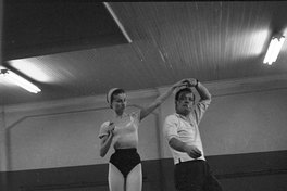 Octavio Cintotesi e Irena Milovan en ensayo, Ballet de Arte Moderno(BAM), 1959