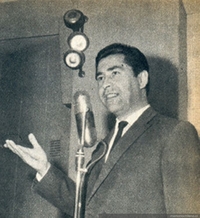 El locutor Hernán Pereira en Radio Chilena, 1966