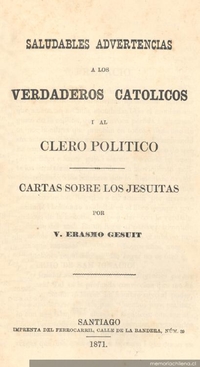 Saludables advertencias a los verdaderos católicos. Fragmento