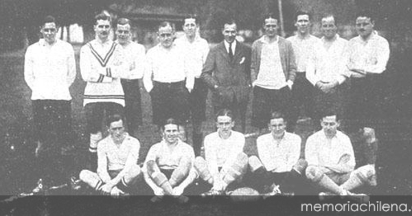 Equipo de rugby inglés en Valparaíso, 1925