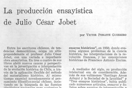 La producción ensayística de Julio César Jobet