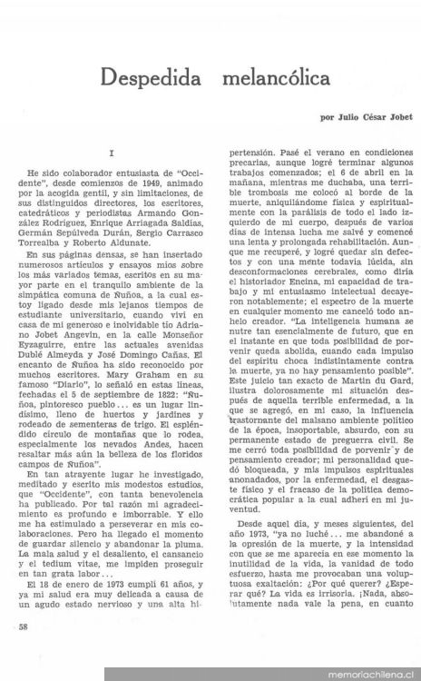 Despedida melancólica