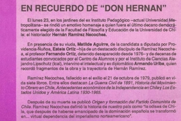 En recuerdo de "don Hernán"