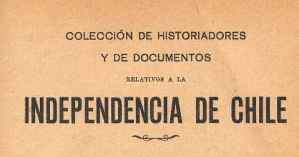 A los habitantes del Reino de Chile. El comandante general del Ejército Nacional Español