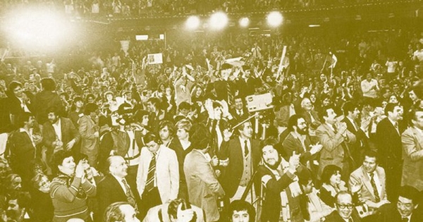 Concentración del Partido Demócrata Cristiano en el Teatro Caupolicán, 1980
