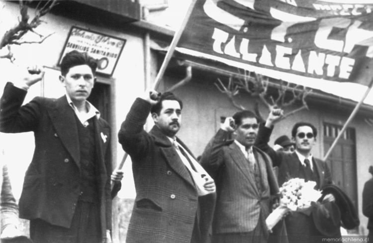 Comando obrero de la Confederación de Trabajadores de Chile (CTCH) en Talagante, 1940