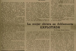 La liberación de la mujer será obra de la mujer