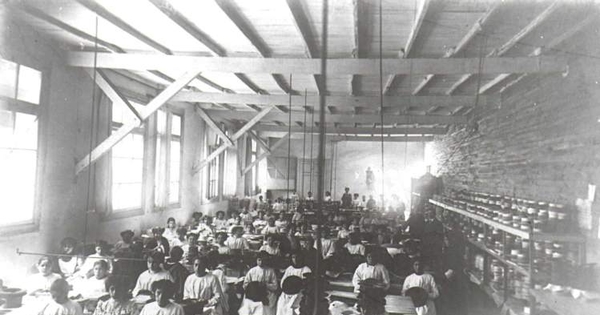Fábrica de Sombreros Girardi : trabajando el fieltro, 1910