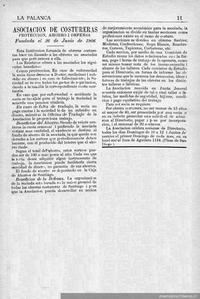 Asociación de Costureras. Protección, ahorro i defensa : Fundada el 26 de junio de 1906