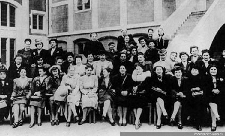 Delegadas al Congreso de FECHIF Universidad Santa María, Valparaíso, 1947