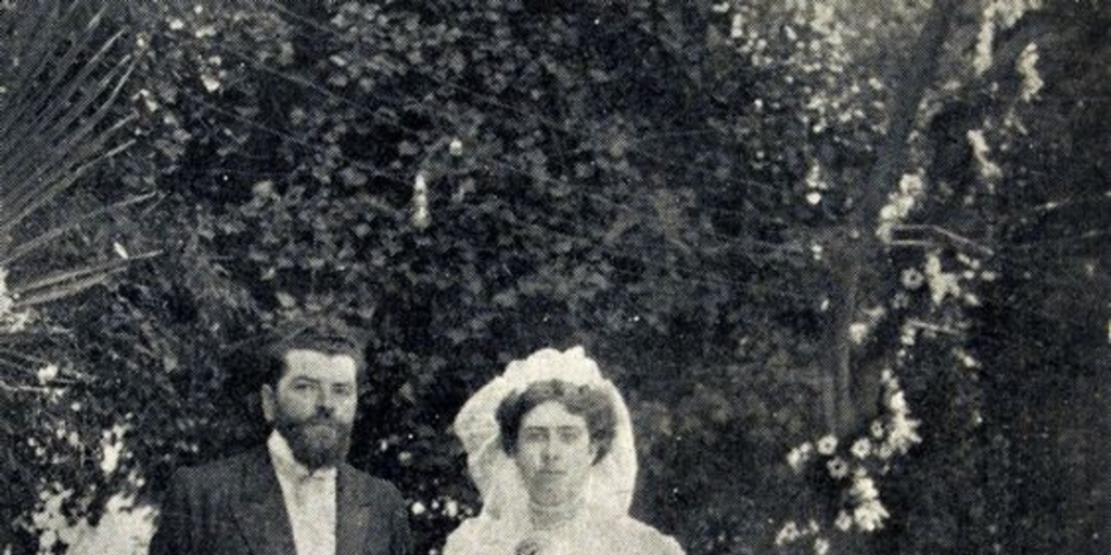 Los novios Carlos García y Adriana Balmaceda, 1905