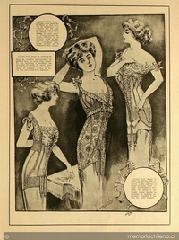 Tres tipos de corsé, 1912