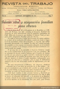 Salario vital y asignación familiar para obreros